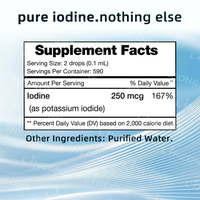 Gouttes de soutien Iode Potassium Iodure Liquide Supplément de santé stimulant l'énergie sans goût pour adultes et femmes enceintes