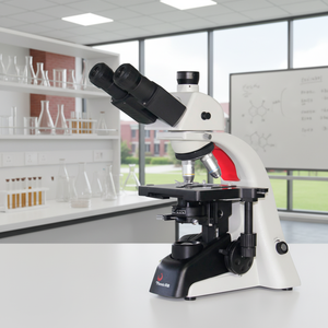 Microscope biologique trinoculaire <span class=keywords><strong>Phenix</strong></span> série PH100 avec écran PC de 9 pouces, objectif Infinity, grossissement 1600X - Product Image 1
