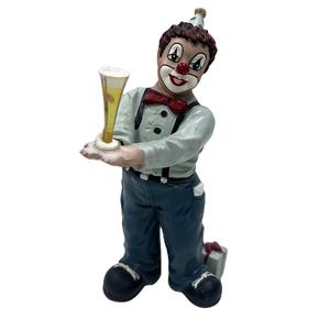 Résine Bouffon Statue Décoration <span class=keywords><strong>Restaurant</strong></span> Cadeaux Serveur Personnage Figurine Clown Sculpture Artisanat À La Main - Product Image 3