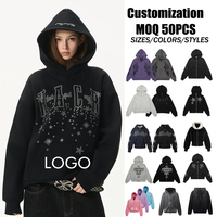 Sweat-shirt en coton pour homme avec manches régulières et motif lettres, idéal pour l'hiver, sweat-shirt à capuche avec logo personnalisé