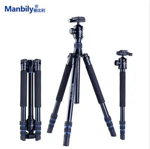 Manbily AZ-300 摄影设备专业铝合金三脚架带 KF-0 球型云台数码相机