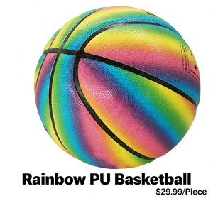 Ballon de <span class=keywords><strong>basket</strong></span> en PU arc-en-ciel coloré taille 7 pour l'<span class=keywords><strong>entraînement</strong></span> au basketball - Product Image 5