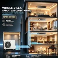 Sistem AC Mini VRF Grosir 18000 24000 36000 48000 DC Inverter Multi Split AC Villa 60Hz Amerika Serikat Kanada