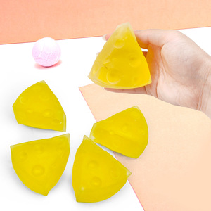 Jouet Squishy en Maltose en forme de Fromage, Jouet Extensible Anti-Stress, Jouet Personnalisé OEM pour Enfants, Vente en Gros - Product Image 1