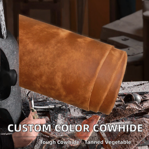 Custom Color Vegetable Tanned Oil <b>Wax</b> Split Tochigi Leather 100% Pure Real Cow Skin 2mm Thick Finished Pattern for <b>Shoes</b> - Product Image 2