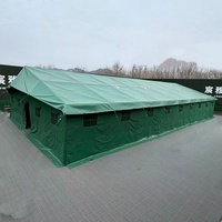 Meilleure Grande Tente de Réunion et de Couchage pour 100 Personnes, Quatre Saisons, Double Couche, Imperméable, en Toile, Camouflage Vert Armée