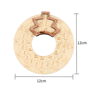 Outil de mélodie en bois cercle rond de cinquièmes roue mélodie accords outil <span class=keywords><strong>musique</strong></span> transposer accessoires pour musiciens débutants - Product Image 6