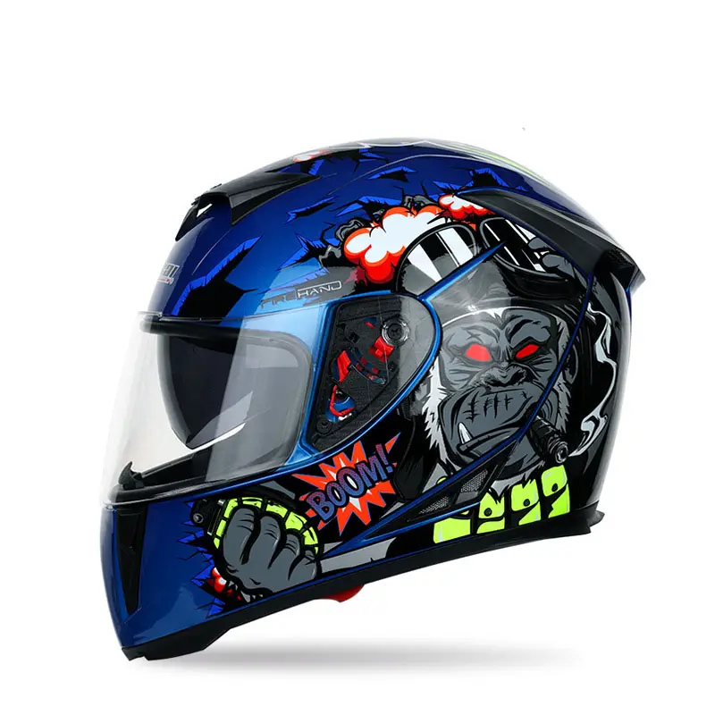 Offres Spéciales usine OEM casque de moto personnalisé quatre saisons casque de course casque intégral de sécurité