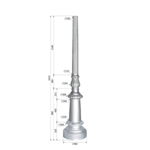 Estilo europeo Garden Street Project Floor Lamppost Lámpara <span class=keywords><strong>de</strong></span> poste al aire libre - Product Image 1