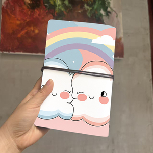 Papel grueso A6 Diario Día de San Valentín Regalo corporativo para socios comerciales Platónico con nubes Arco Iris Corazones Cielo lindo - Product Image 3