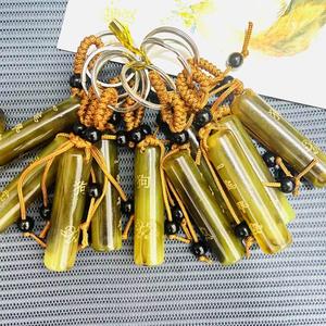 Porte-clés pendentif zodiacal cylindrique en corne de bœuf, acier inoxydable, gravure imprimée, bijoux à 1 yuan, vente en gros à 2 yuans - Product Image 2