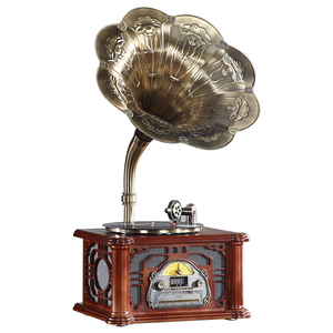 Tocadiscos de Vinilo Retro de Madera de Alta Calidad con Conexión Inalámbrica <span class=keywords><strong>Bluetooth</strong></span> y AUX - Product Image 2