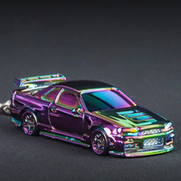 Llavero de Coche Deportivo de Aleación Fundida a Presión a Escala 1/64, Modelo Coleccionable en Miniatura con Anillo para Llaves, Decoración, Regalo para Amantes de los Coches