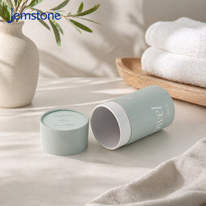 Boîte d'emballage cadeau cylindrique en carton recyclable pour soins personnels, fabriquée directement en usine, emballage personnalisé en tube de papier pour serviettes de cheveux - Product Image 2