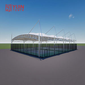 Structure de toit de court de tennis en membrane architecturale tendue en PVDF avec structure en acier - Product Image 4