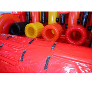 Parcours d'obstacles gonflable géant de 15 m de style américain - Défi de course commercial pour 4 joueurs - Product Image 3