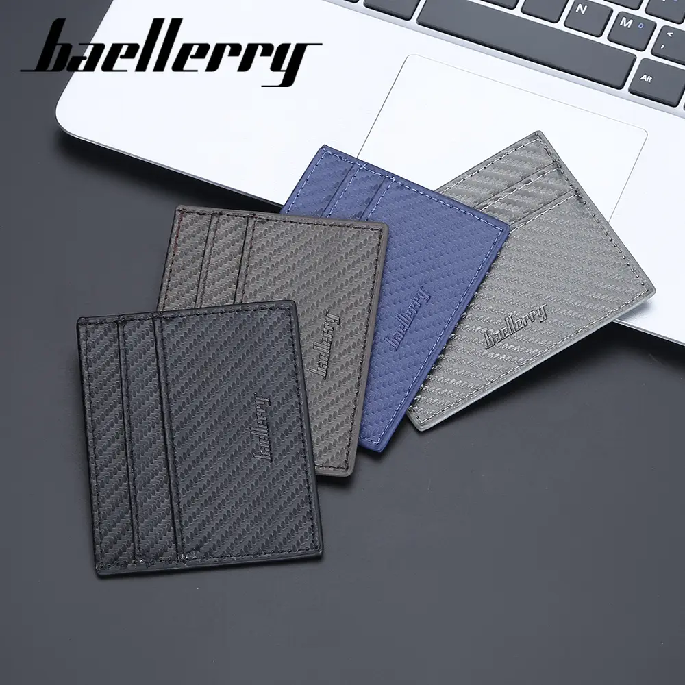 baellerry luxury men wallet credit card holder Front Pocket Wallet Minimalist rfid leather card holder with 5 slot Card Sleeve
