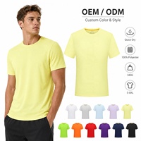 T-shirt Homme Personnalisé avec Logo, Col Rond, Manches Courtes, Grammage Lourd 340g, Séchage Rapide, Écologique, Respirant, Coupe Classique, Vente en Gros