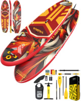 Planche de SUP gonflable Fly Eagle 11' unisexe en PVC, portable, système à 3 ailerons, paddle surf pour océan, lacs et rivières, stand-up paddleboarding