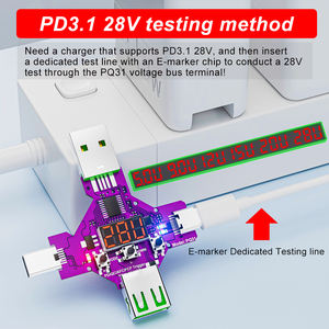 PQ31 ATORCH 2 en 1 PD3.1 28V Détecteur de tension rapide avec déclencheur de protocole Qualcomm QC PD 5V 9V 12V 15V D426 - Product Image 2