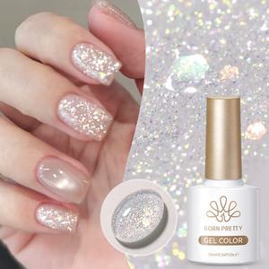 BORN PRETTY OEM Gel de Uñas con Lentejuelas de Colores Personalizado con Logotipo, Gel Brillante Blanco Lechoso con Destellos UV para Salón de Uñas - Product Image 3