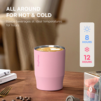 Nouvelle Arrivée Hong Ling – Tasse à Café Isotherme en Acier Inoxydable 14oz avec Poignée et Couvercle, Tasse de Voyage Isolée Sous Vide, Logo Personnalisé