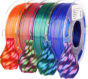 PLA <b>3D</b> <b>Printer</b> Filament Bundle Shiny Dual Color 1.75mm/3.0mm Multi Color Change 4 Spools 4kg Xinrui for Most FDM <b>3D</b> <b>Printers</b> - Product Image 1