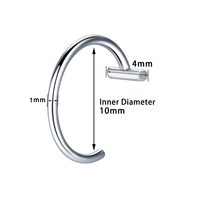 Piercing de lèvre minimaliste en acier inoxydable 304 sans trou, clip de lèvre en forme de C, faux anneau de lèvre, bijoux de piercing