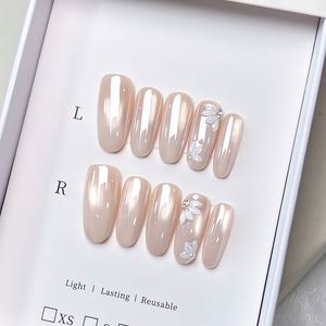 Perlas Haili Degradado Puro Deseo Hielo Transparente Frío Flor Pequeña Simple Hecho a Mano Uso <span class=keywords><strong>Manicura</strong></span> Venta al por Mayor - Product Image 1
