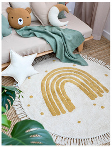Gran oferta Cachemira moderno de lujo de alta calidad <span class=keywords><strong>lavable</strong></span> piso redondo hogar habitación de los niños <span class=keywords><strong>alfombra</strong></span> - Product Image 6