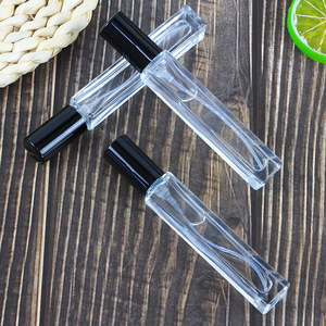 10ml Transparent <b>Glass</b> Square <b>Spray</b> <b>Bottle</b> for Cosmetics High Quality Fine Mist with Screw Cap or Dropper - Product Image 1
