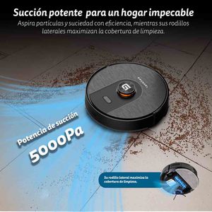 Robot Aspirapolvere Grunkel 5000Pa con Navigazione Laser e Controllo Wi-Fi per Pulizie Domestiche Intelligenti - Product Image 5