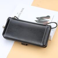 Baellerry dropshipping mode multifonction long embrayage nouveau design dames sac à main femme cire PU cuir portefeuille femmes