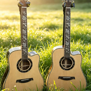 Geake Y1308 41" All Solid Spruce Acoustic Guitar Handcrafted Mahogany Neck Fretboard Professional Music - Product Image 3