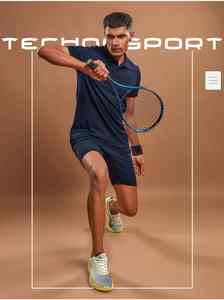 เสื้อยืดผู้ชายคุณภาพพรีเมียม แขนสั้น คอปก ผ้าทอ ป้องกันรอยยับ ระบายอากาศได้ดี ผ้าฝ้าย 180 กรัม โลโก้ที่คอหลัง แบบเรียบ - Product Image 3