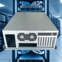 Serveur industriel en rack 4U Meirir MER268f avec deux disques durs de 3,5 pouces, châssis réseau en acier inoxydable de précision