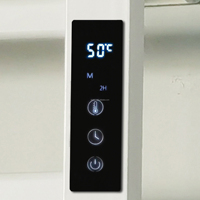 Sèche-serviettes électrique en aluminium avec thermostat électronique : minuterie et réglage de la température de 0 à 24 heures avec voyant LED