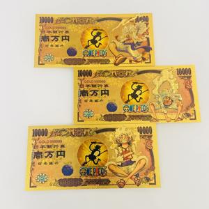 بطاقة تذكارية يابانية أنمي كيندن لوفي قابلة للجمع، مجموعة أوراق نقدية تذكارية مطلية بالذهب عيار 24 قيراط بقيمة 10,000 ين ياباني - Product Image 4