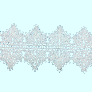 刺繍済み既製服用水溶性ポリエステル光沢レース（衣料品アクセサリー用） ウェディング用品用の刺繍レース。 - Product Image 5