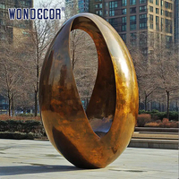 Outdoor Street Decor Riesige abstrakte Statue Messing Bronze Kunst Ei Skulptur