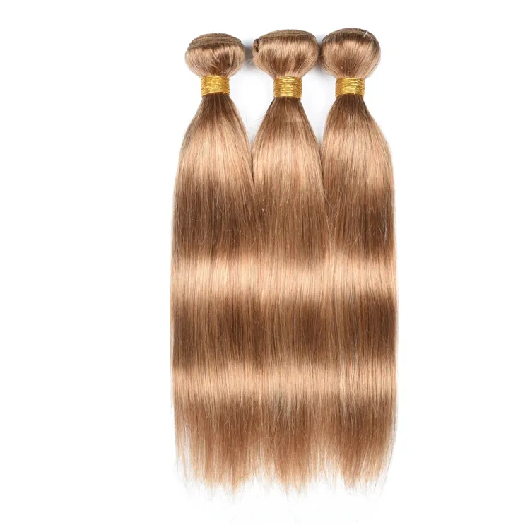 27 # Gekleurde Human Hair Vendor Groothandel Raw Indian Virgin Donor Tempel Haar Bundels Dubbele Inslag Extension