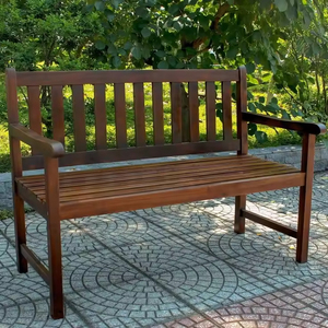 Banc long en bois massif pour <span class=keywords><strong>cuisine</strong></span>, jardin, terrasse, parc, idéal pour les repas en extérieur - Product Image 4