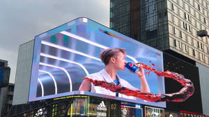 Factory High Brightness 90 Degree Advertising Outdoor Naked-eye 3D LED Video Wall Exterior P2.5 3D Billboard LED Display Screen