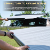 Auvent rétractable imperméable en alliage d'aluminium pour véhicule SUV, voiture, toit latéral, 4x4, tout-terrain, Wareda W5300T, pour le camping en plein air