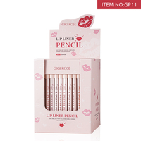GIGI ROSE GP11 Crayon à lèvres et contour des lèvres en bois, fini mat, végétalien, haute pigmentation, longue tenue, waterproof, anti-transfert, avec pointe en feutre doux pour