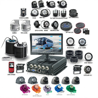 Moniteur VGA pour voiture, DVR local SD, 8 caméras, véhicule lourd, MDVR 8 canaux, grand angle AHD 1080P, GPS intégré, 12-36V pour MDVR lourd/école