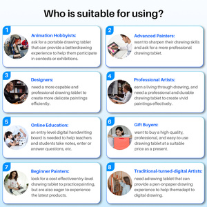 Huion Kamvas 13 Gen3 13 inch xách tay 16384 mức độ áp lực vẽ kỹ thuật số bút đồ họa máy tính bảng với màn hình - Product Image 6