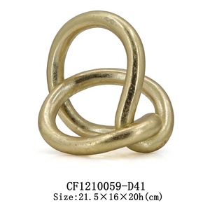 Hiện đại hải lý tình yêu chủ đề trừu tượng Bowknot Knot Ribbon hình dạng tác phẩm điêu khắc nhựa quà tặng trang trí đối tượng thủ công nhựa - Product Image 6