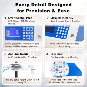 เครื่องจักรกลการเกษตร เครื่องแปรรูปน้ำผึ้ง เครื่องบรรจุขวดน้ำผึ้ง เครื่องบรรจุขวดน้ำผึ้งกึ่งอัตโนมัติสำหรับของเหลวข้นหนืด - Product Image 3
