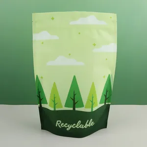 生分解性リサイクル低MOQカスタマイズ高品質スタンドアップポーチ乾燥食品包装ロゴ付きジッパーバッグ